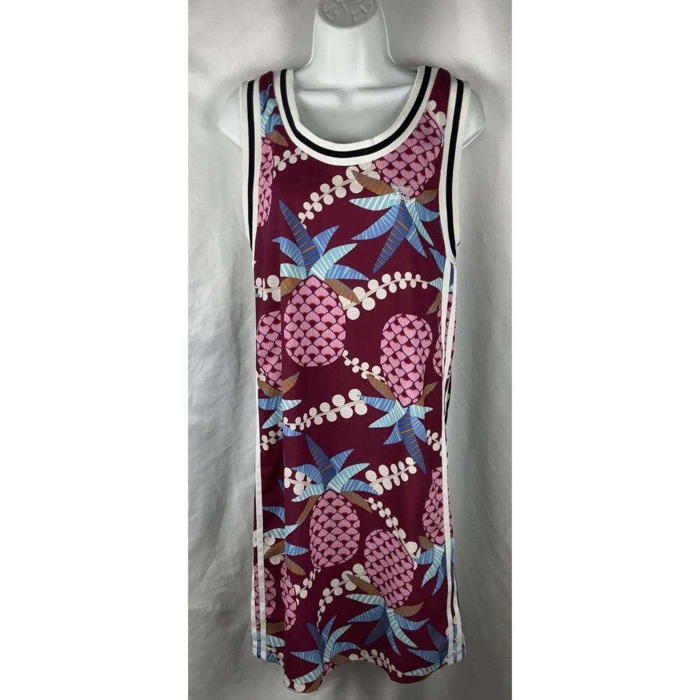 Adidas Originals x FARM RIO Women's Small Pineapple & Polka Dot Tank Dress Beach